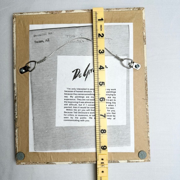 Ted DeGrazia "Wanda's Little Boy" Framed Art Signed Matted Framed Vintage 70s - Picture 7 of 7